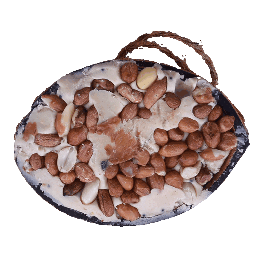 Sortenæb mix af halve kokosnødder med topping (assorteret)