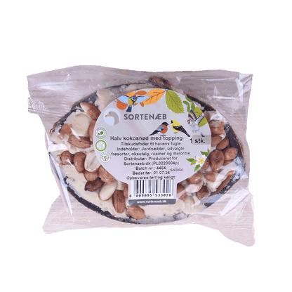 Sortenæb mix af halve kokosnødder med topping (assorteret)