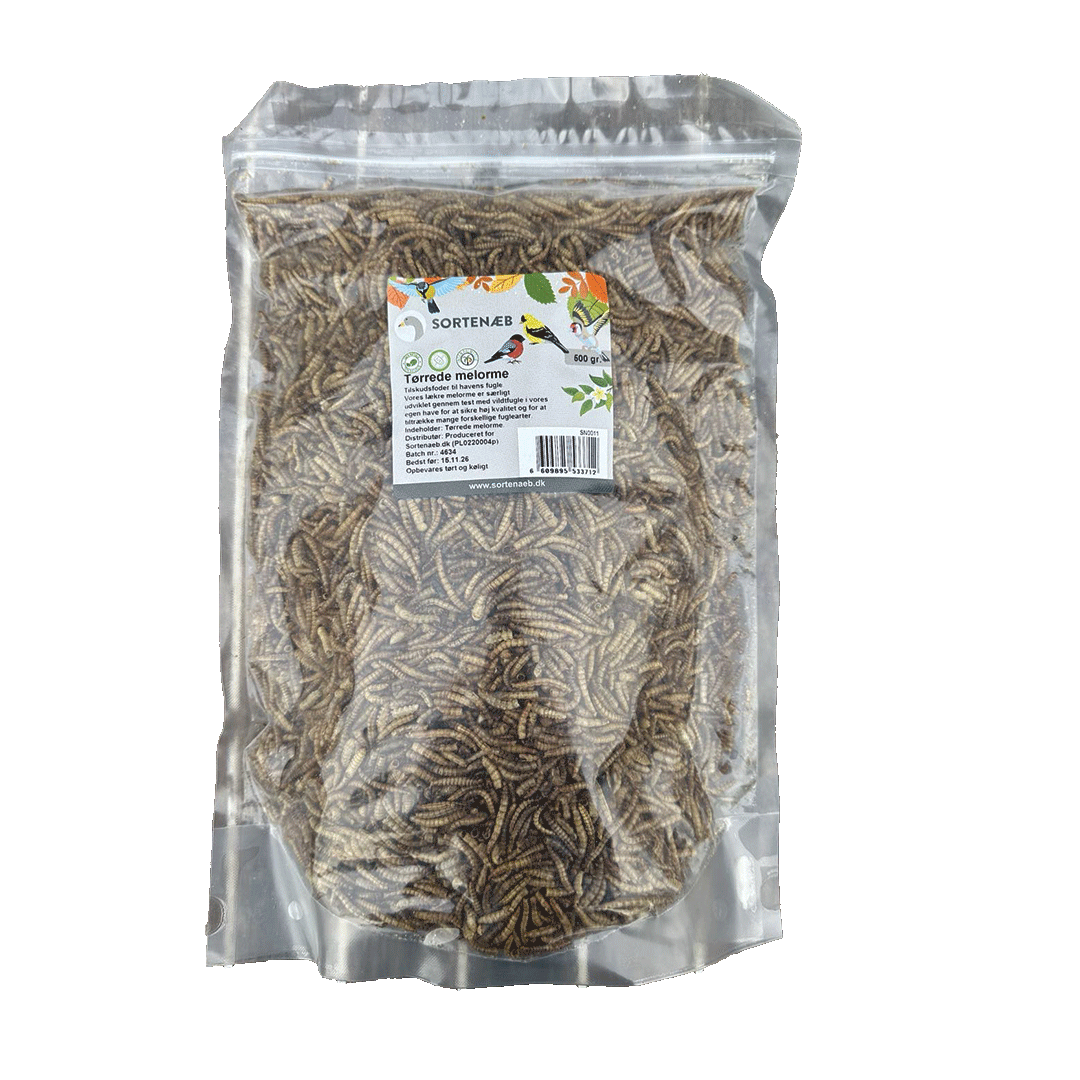 Sortenæb tørrede melorme 0,5 kg